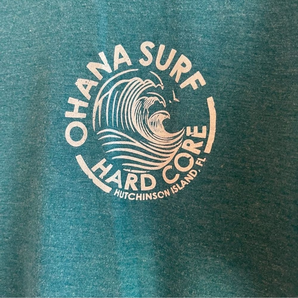 Ohana Surf Shop | Men's M Blue T-Shirt, wave design - Picture 2 of 3